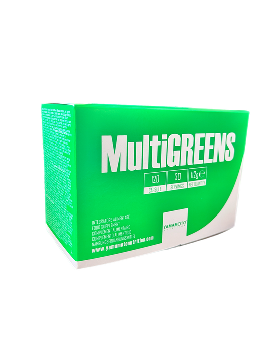 YAMAMOTO Nutrition MultiGREENS vitaminai, 120 kaps.